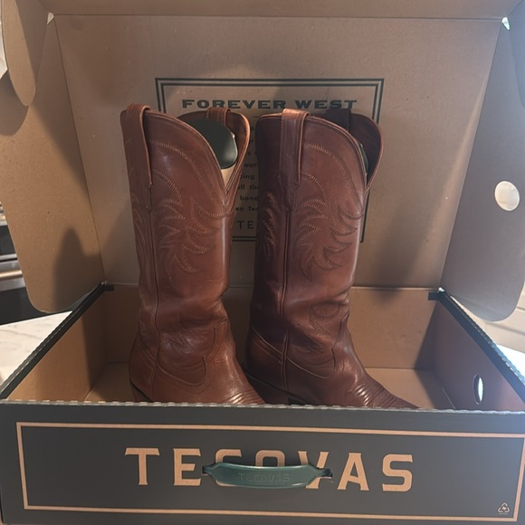 Tecovas Brown Leather Western Heeled Boots - Picture 3 of 16